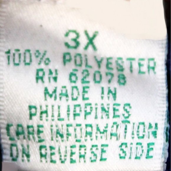 Extra Shenanigans Blue Embossed Velvet Rose Blouse Women's 3X Holiday Party - Picture 8 of 9